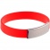 Силиконовый браслет Brisky с металлическим шильдом, красный фото 1
