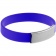 Силиконовый браслет Brisky с металлическим шильдом, синий фото 3