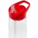 Спортивная бутылка Start, прозрачная с красной крышкой фото 4