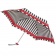 Зонт складной R Pattern, черно-белый в полоску с розовым кантом фото 1