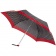 Зонт складной R Pattern, черный в белый горох с красным кантом фото 1
