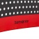 Зонт складной R Pattern, черный в белый горох с красным кантом фото 4