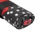Зонт складной R Pattern, черный в белый горох с красным кантом фото 8