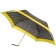 Зонт складной R Pattern, черный в белый горох с желтым кантом фото 1