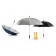 Зонт-трость антишторм Hurricane, d120 см, черный фото 5