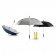Зонт-трость антишторм Hurricane, d120 см, серый фото 5