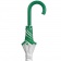 Зонт-трость Unit White, белый с зеленым фото 5