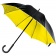 Зонт-трость Downtown, черный с желтым фото 1