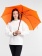 Зонт-трость Standard, оранжевый неон фото 8